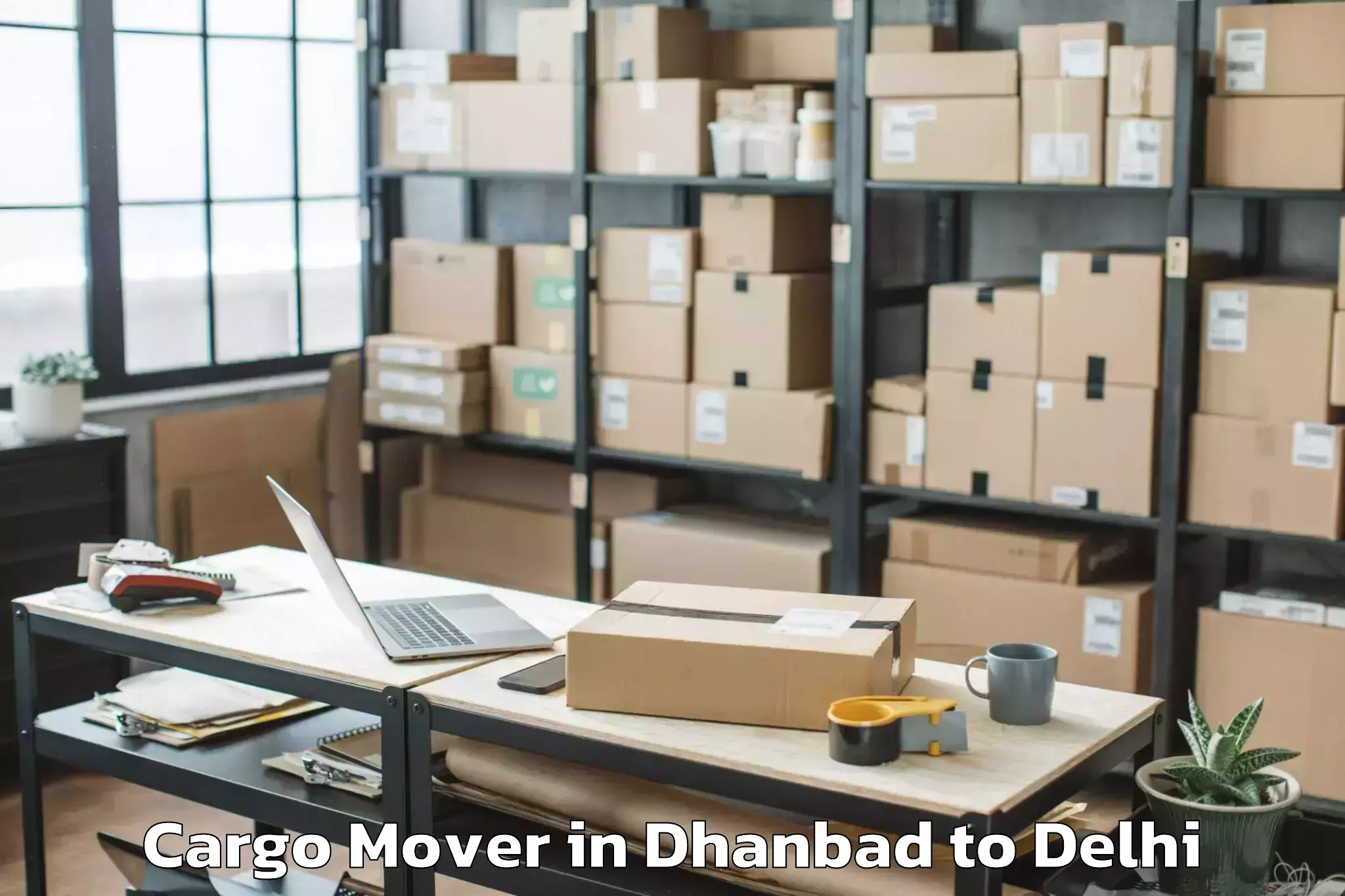 Dhanbad to Parsvnath Mall Inderlok Cargo Mover Booking